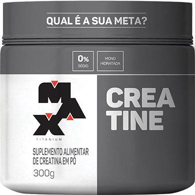 Creatina Monohidratada Pura 300g Max Titanium – 100% Pura (300g e150g)