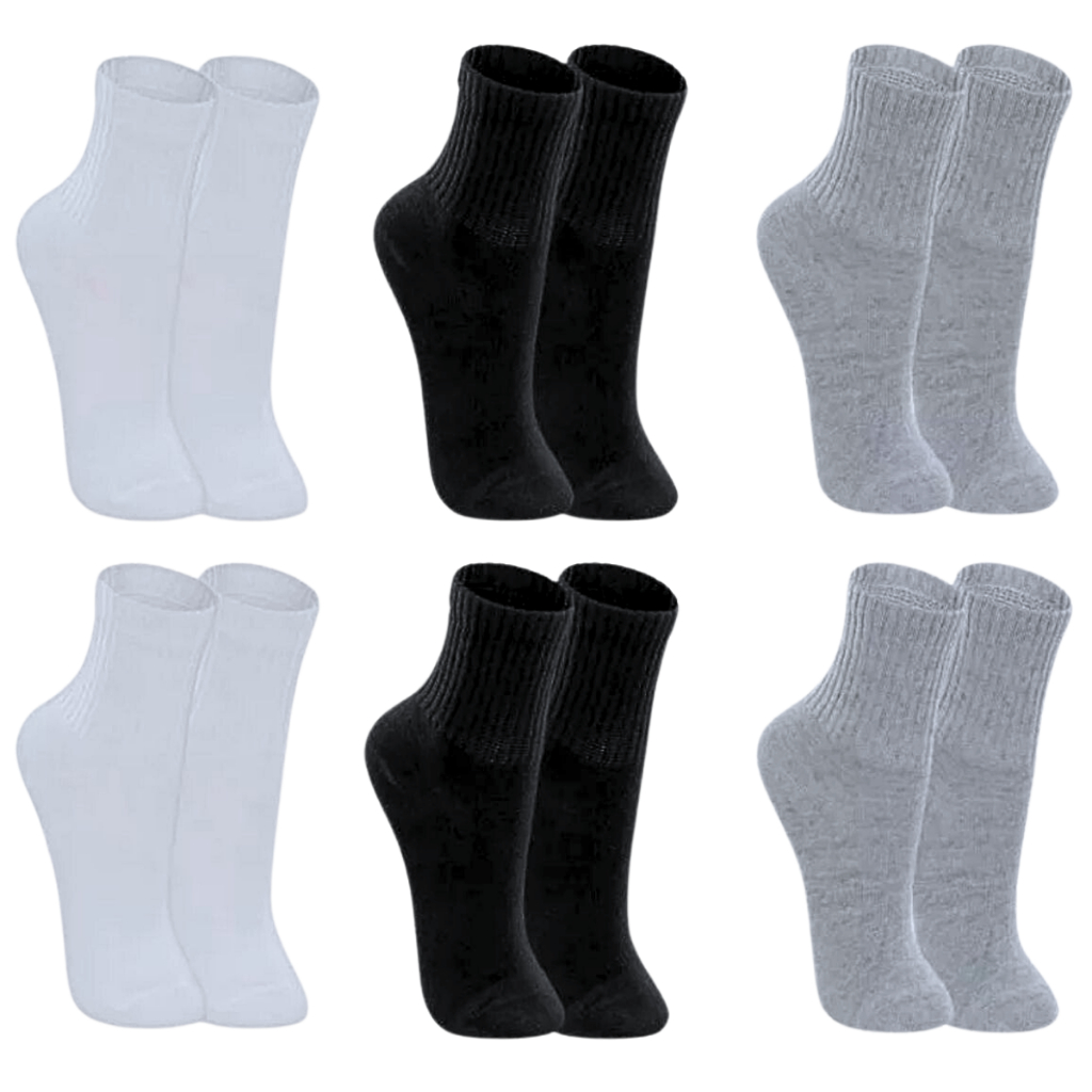 Kit 18 Pares Meia Cano Alto Algodão Unissex 36-42