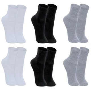Kit 18 Pares Meia Cano Alto Algodão Unissex 36-42