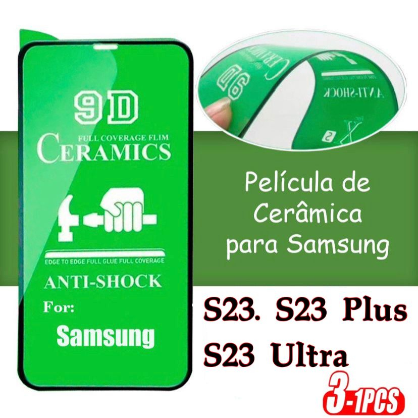 Película Cerâmica 9D 3D Samsung Gel Hidrogel Flexível S23 S23PLUS S23ULTRA