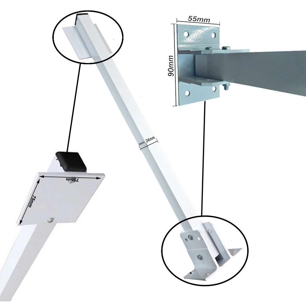 Suporte E Prolongador Forte P/ Sensor E Câmera 50cm Firme