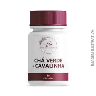 Chá verde + Cavalinha - Frasco com 60 cápsulas - Acabe com a retenção de liquidos