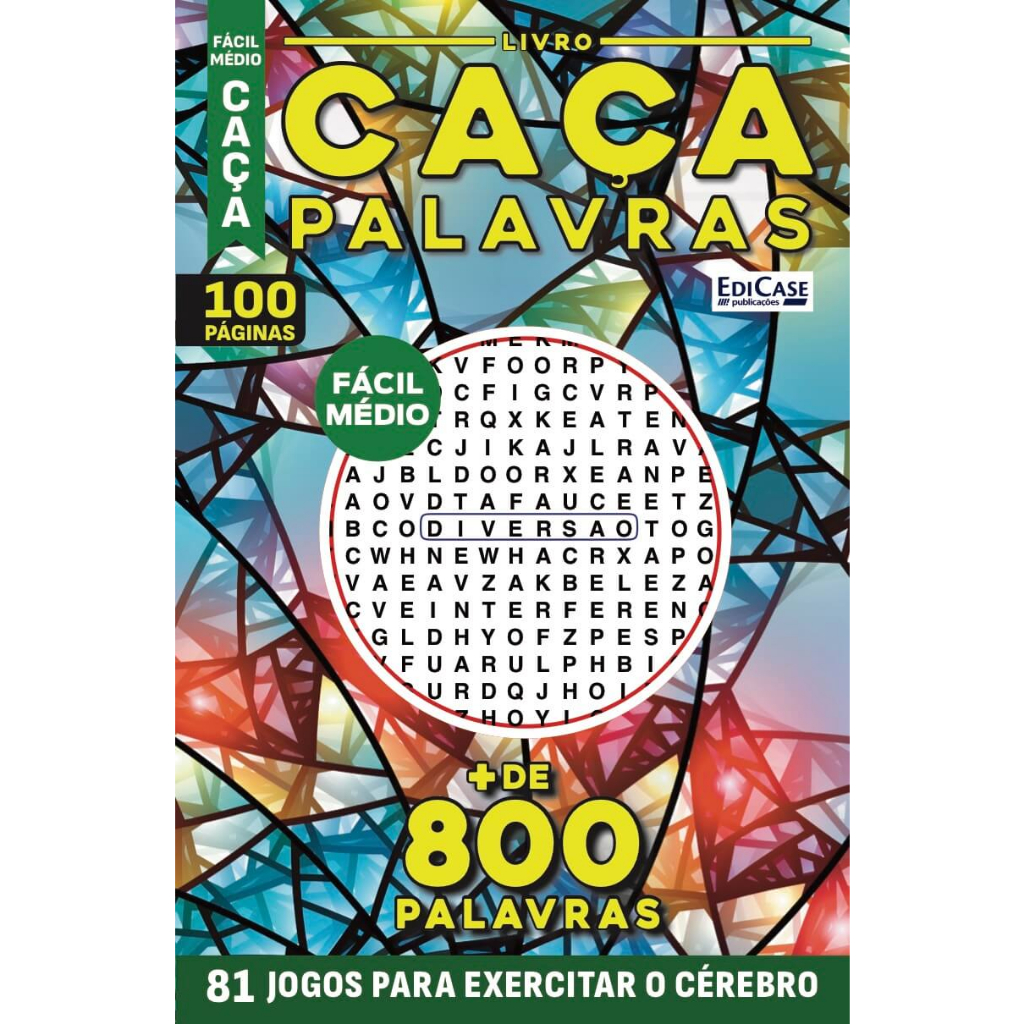 Livro Caça-palavras ed.65 - 100 págs. - Fácil/Médio | Shopee Brasil