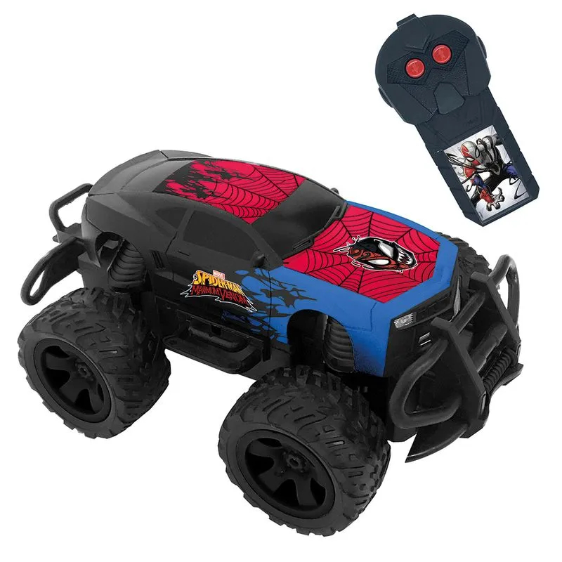 Carro de Controle Remoto Recarregável Spider-Man Tracker Truck