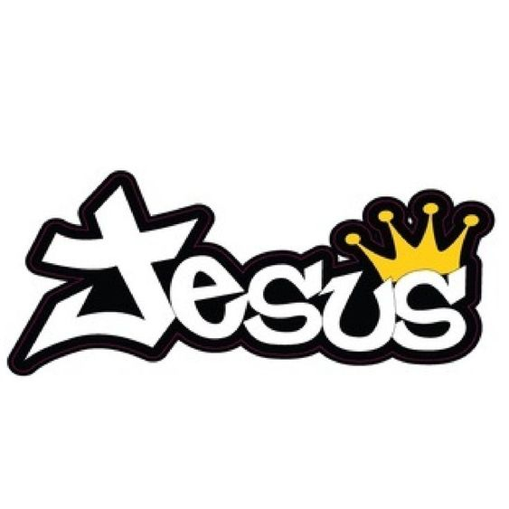 adesivo jesus com coroa para carro moto e caminhão
