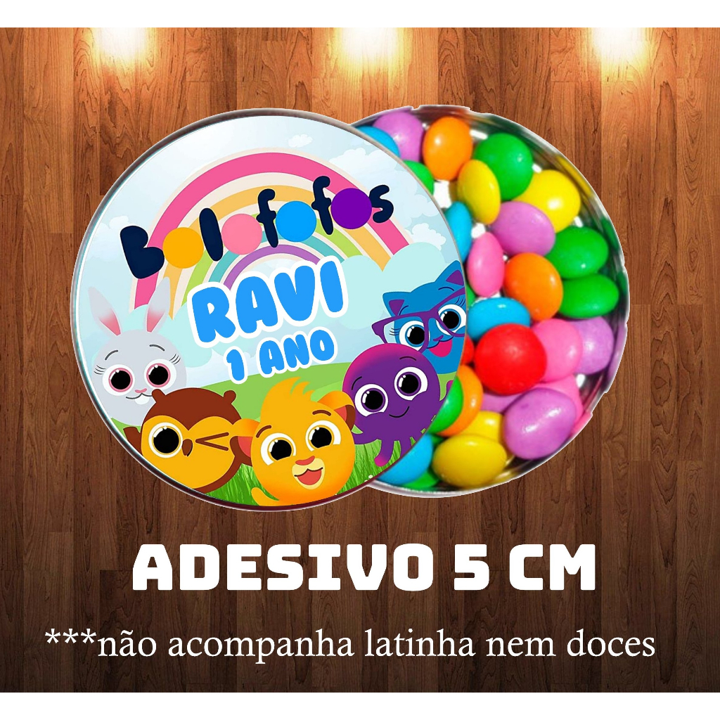 Convites Infantil Tema Bolofofos ( P/ Meninas e Meninos ) 10x7cm para  Aniversário + Envelope + Tag