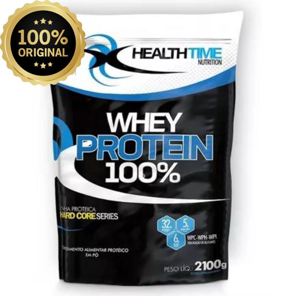 Whey Protein 100% 2,1Kg Isolado Concentrado Healthtime Refil Original