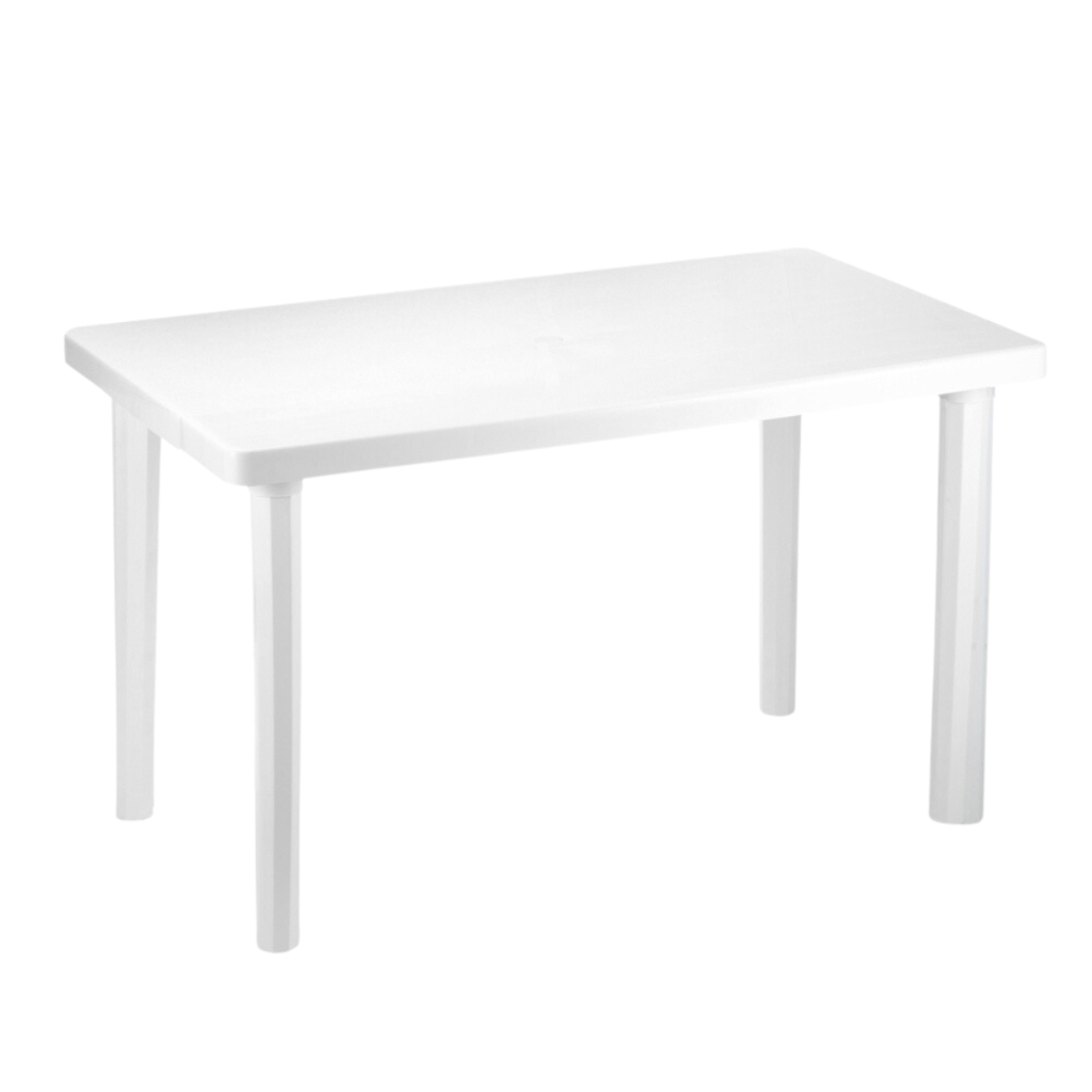 Mesa Retangular Desmontavel Branca Casa Cozinha Piscina Jardim Lazer Promoção