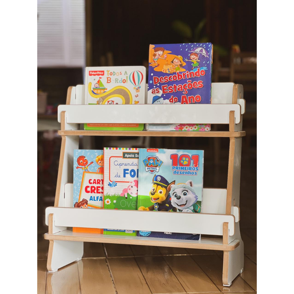 Rack Porta Livros Infantil de Chão de Encaixe sem Parafuso | Shopee Brasil