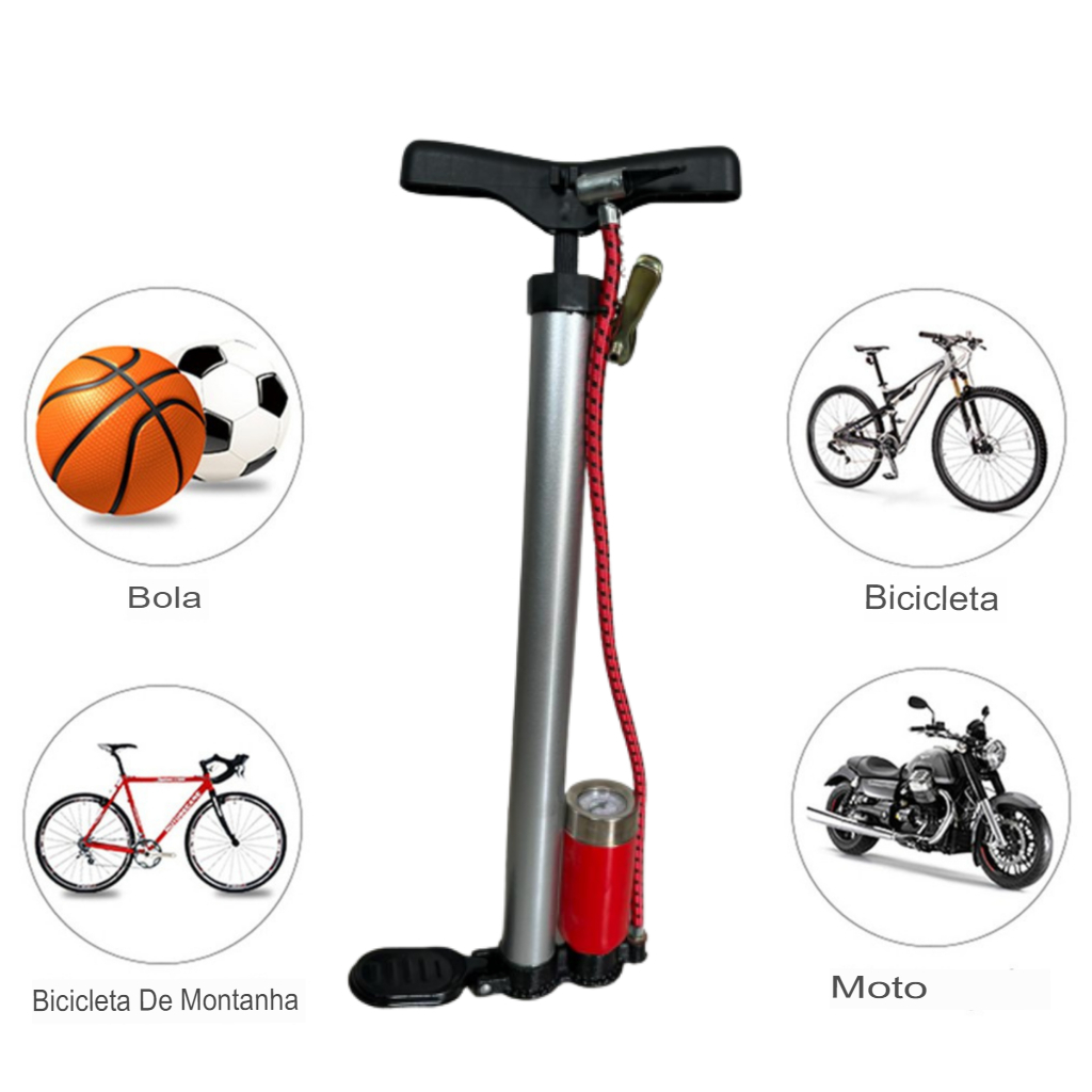 Bomba De Encher Pneu 145 PSI Bar Para Bike Bicicleta Carro Moto de ar ...