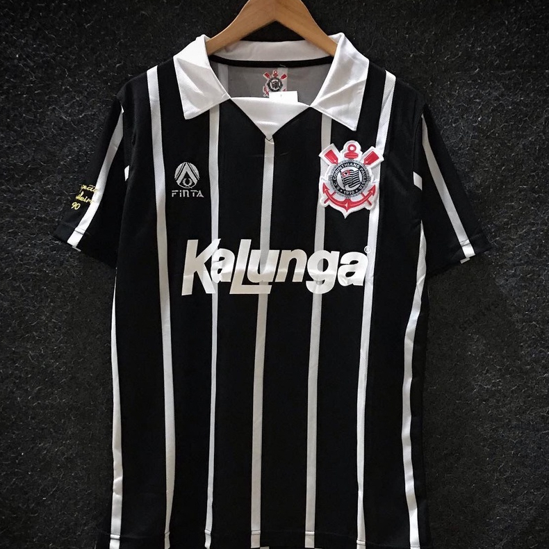 Camisa Polo Corinthians Kalunga Preto