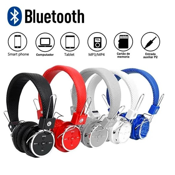 Fone De Ouvido Sem Fio Bluetooth Micro Sd Usb B-05 Headphone Universal ...