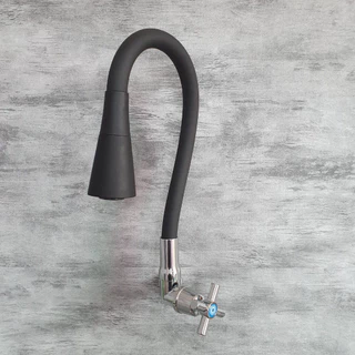 Torneira Gourmet Flexível Cozinha Parede Luxo Slim Preta