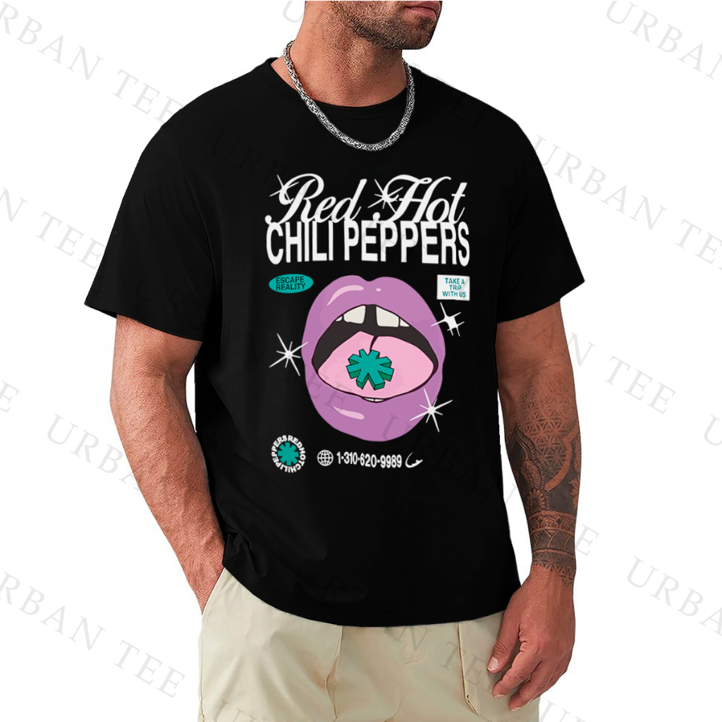 Camiseta Basica Algodao Red Hot Chili Peppers Tippa My Tongue Rock N Roll  Unissex | Shopee Brasil