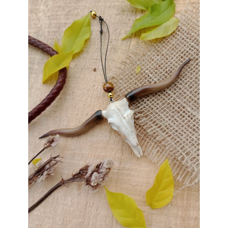 Pingente Longhorn para retrovisor caveira de touro