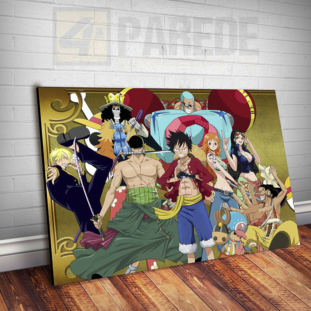 Quadro Mosaico Placa Decorativa Anime One Piece Desenho Modular Wanted  Colletion Vintage Infantil Criança Presente Unidade