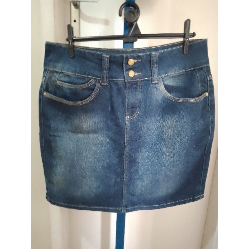 Saia jeans plus size 2024 marisa