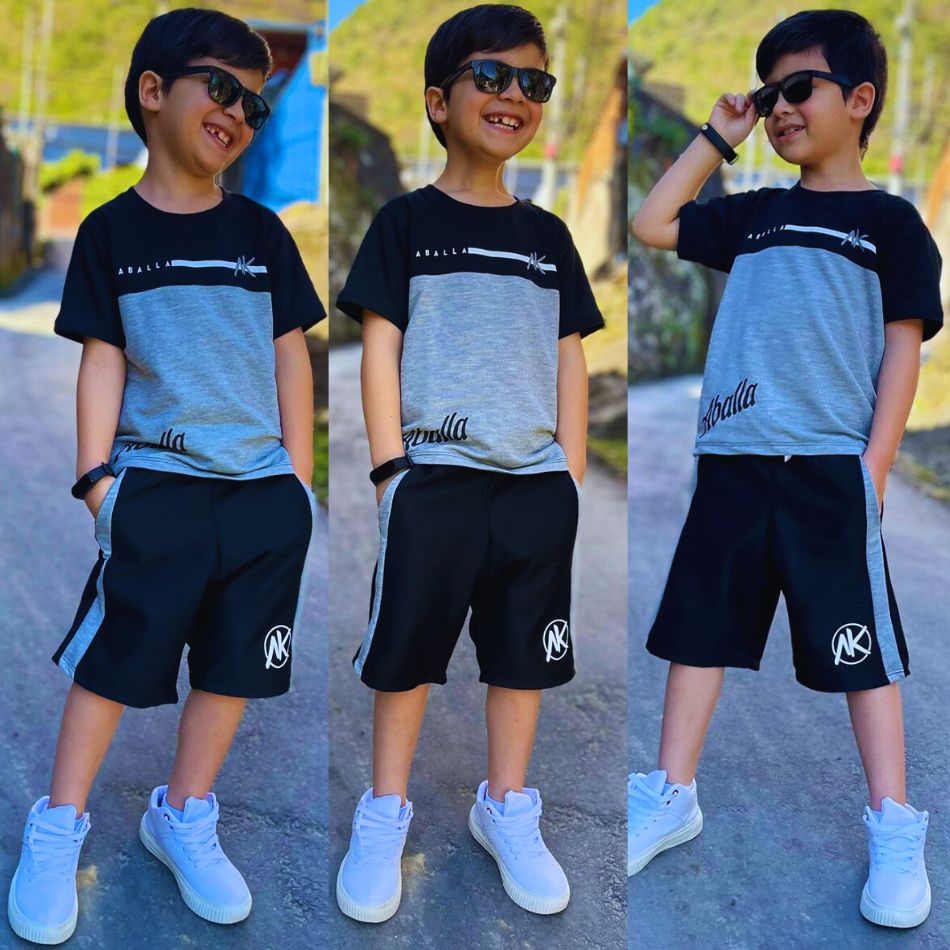 Kit Roupa Infantil Conjunto De Peças Acompanha Camisa E Bermuda