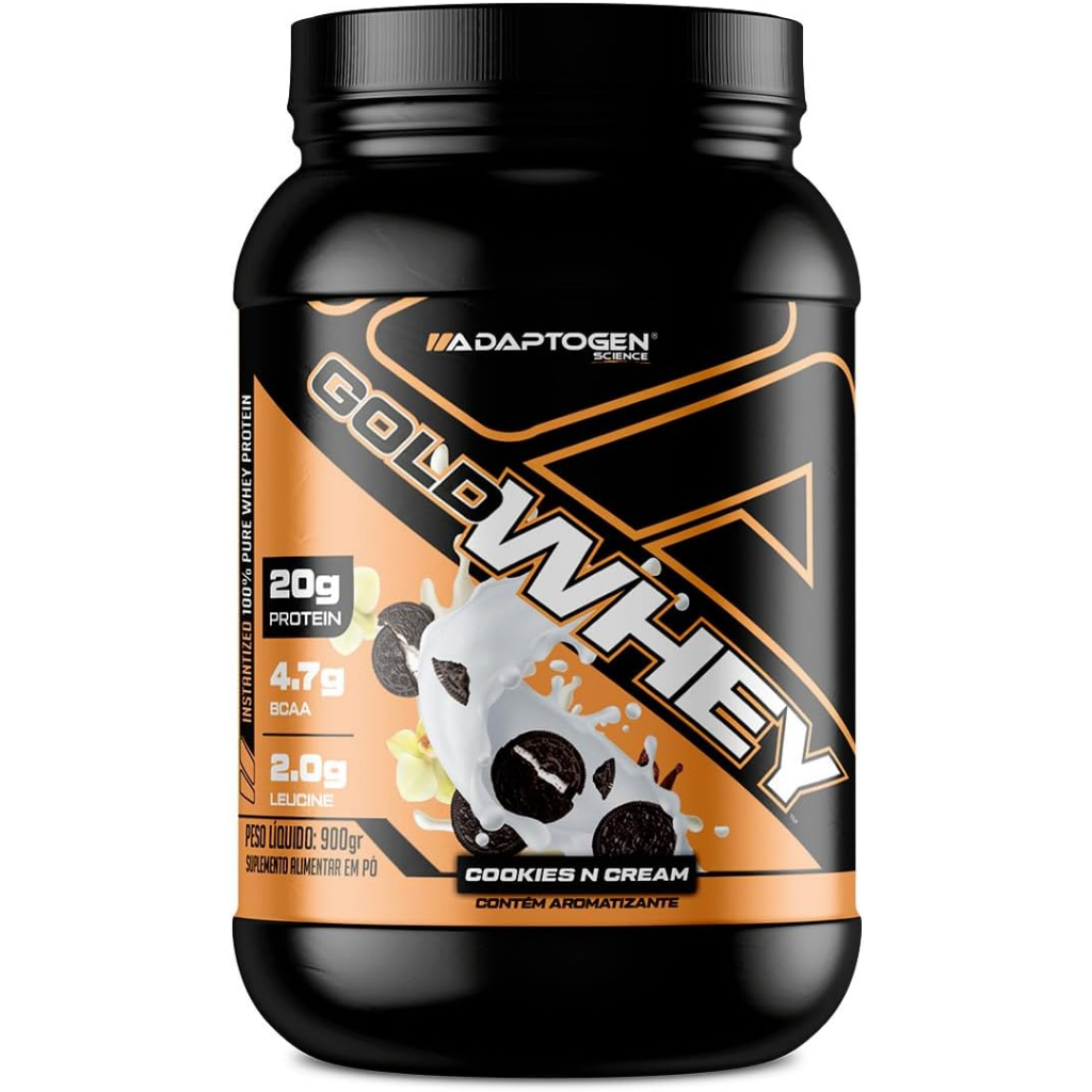 Gold Whey POTE 900g Adaptogen – Whey Protein Concentrado Premium (Cookies N Cream)