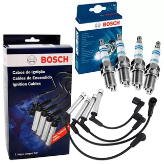 Kit de Vela e Cabo de Ignição BOSCH para GM Onix e Prisma