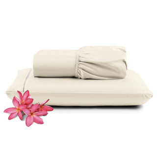 Kit Roupa Cama Jogo De Lençol Solteiro Ponto Palito 2 PC BEGE PALHA LISO 100% Algodão Clinica Hotel Presidio