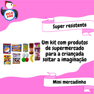 Mercadinho de Brinquedo Comida Infantil Educativo Faz Conta