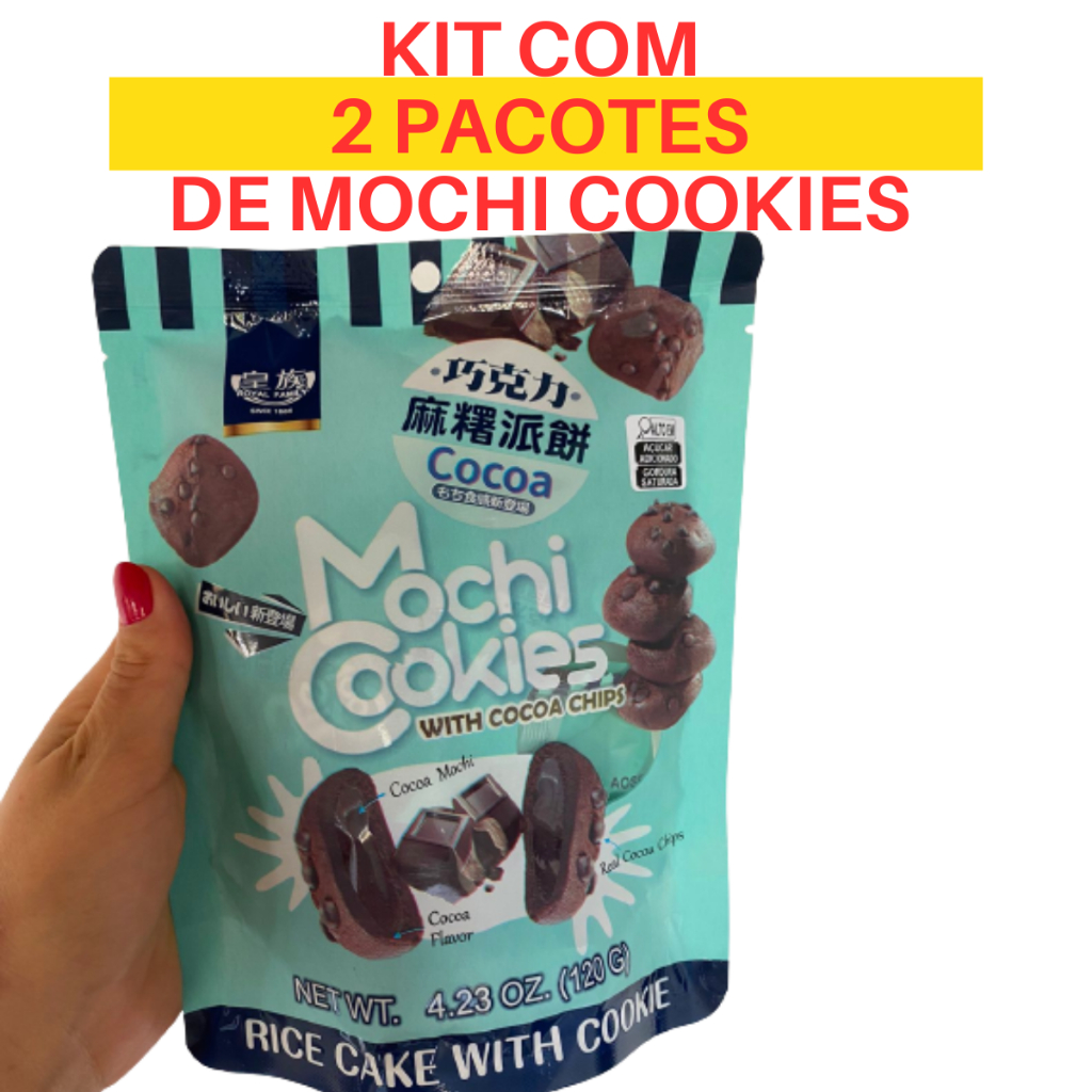 KIT 2 Mochi Cookies - Cookies de Chocolate com Recheio de Moti Bolinho ...