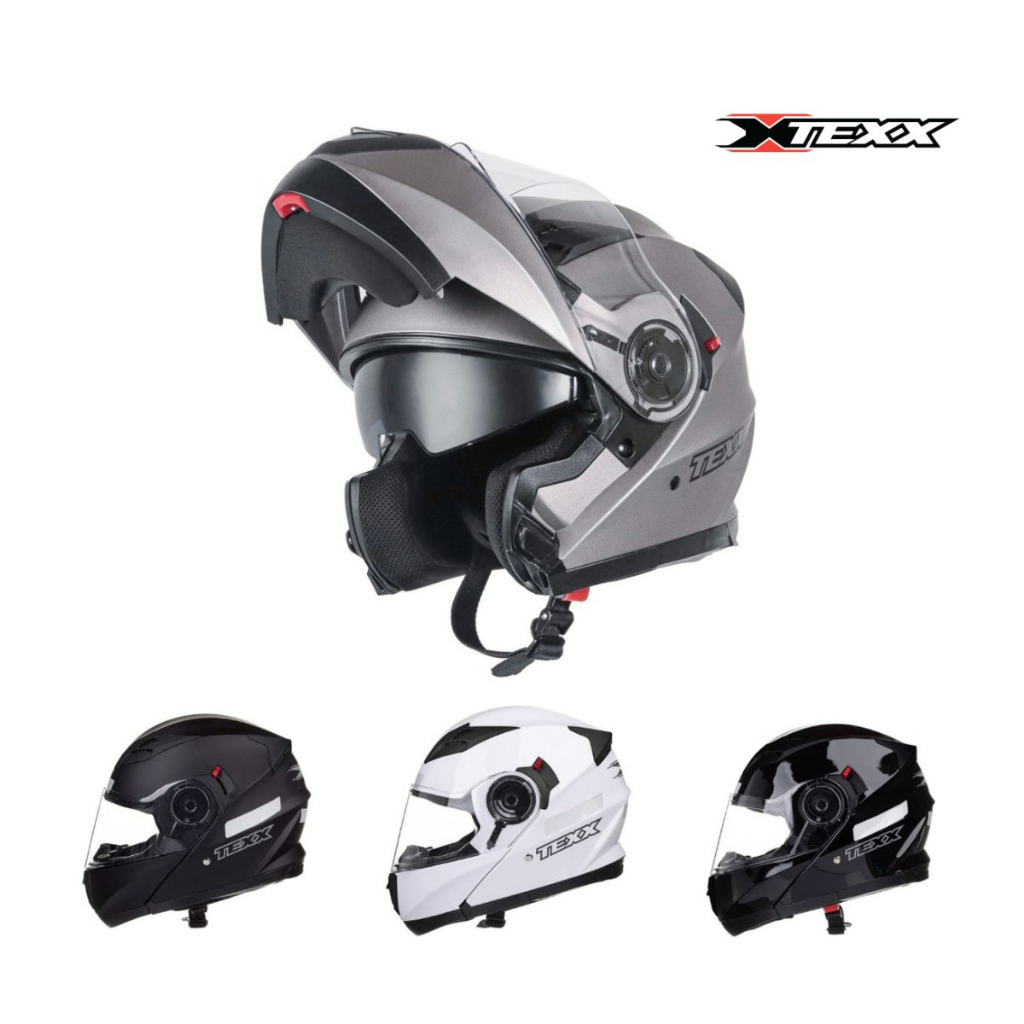 Capacete Moto Gladiator Texx V3 Escamoteável Robocop Chumbo em