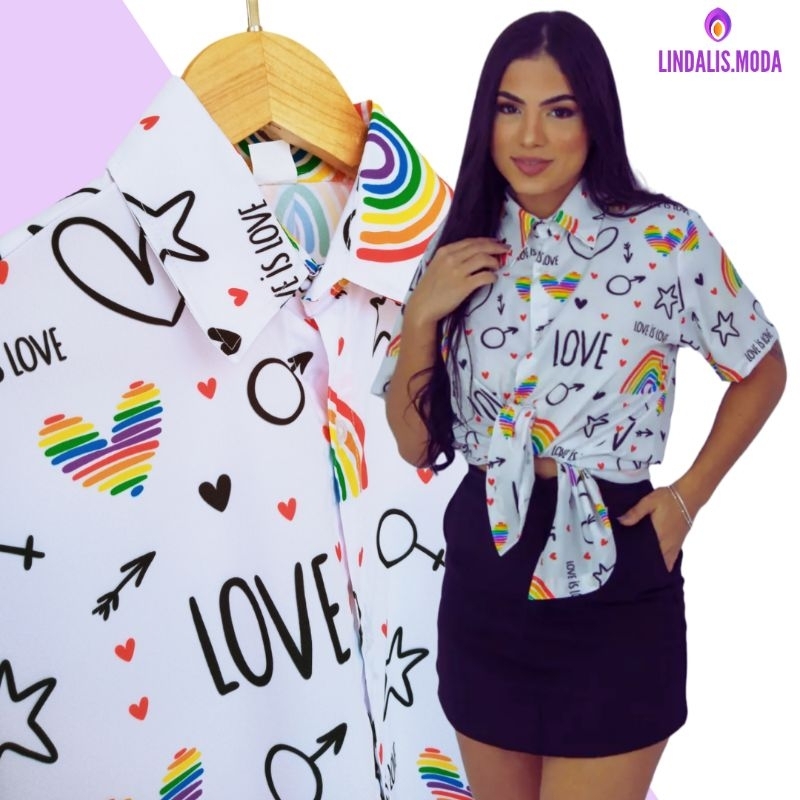 Camisa LGBT LGBTQIA+ Unissex PP/P, P/M, G/GG | Shopee Brasil