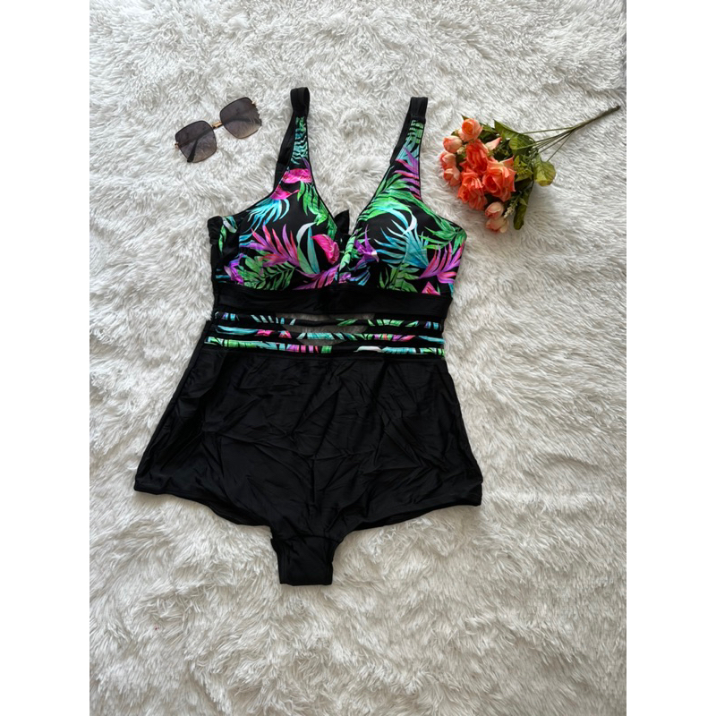 Maiô Plus Size FULLFITALL - Contorno Barriga Estampado Tk210523-003