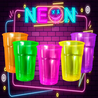 Jogo Kit 6 Copos Neon Colorido 190ML em Vidro Grosso Nadir Figueiredo in  2023