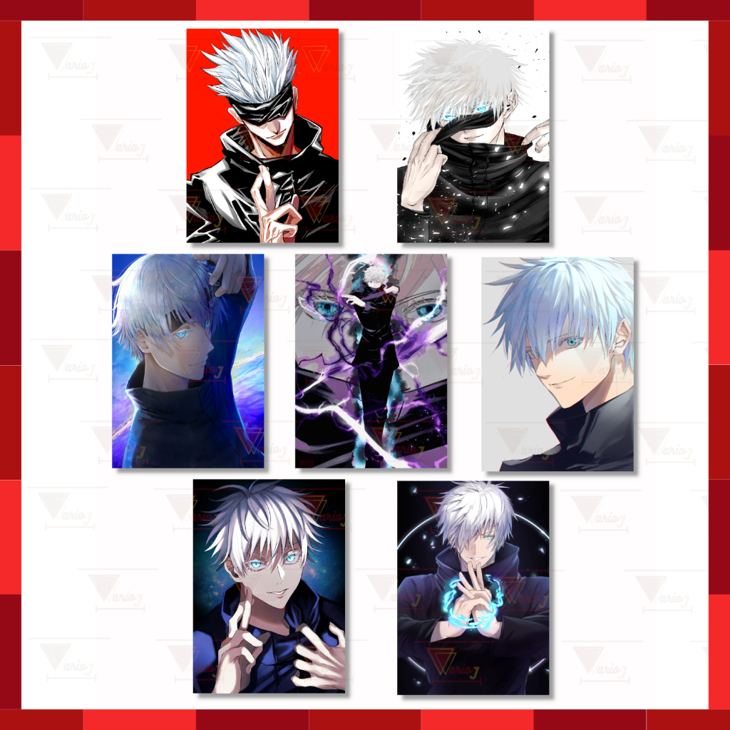 Placa Decorativa Quadro A4 Jujutsu Kaisen Seis Olhos Satoru Gojo