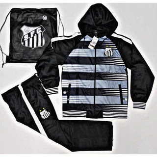 Santos Conjunto Agasalho time brasileiro calça e blusa Promoção