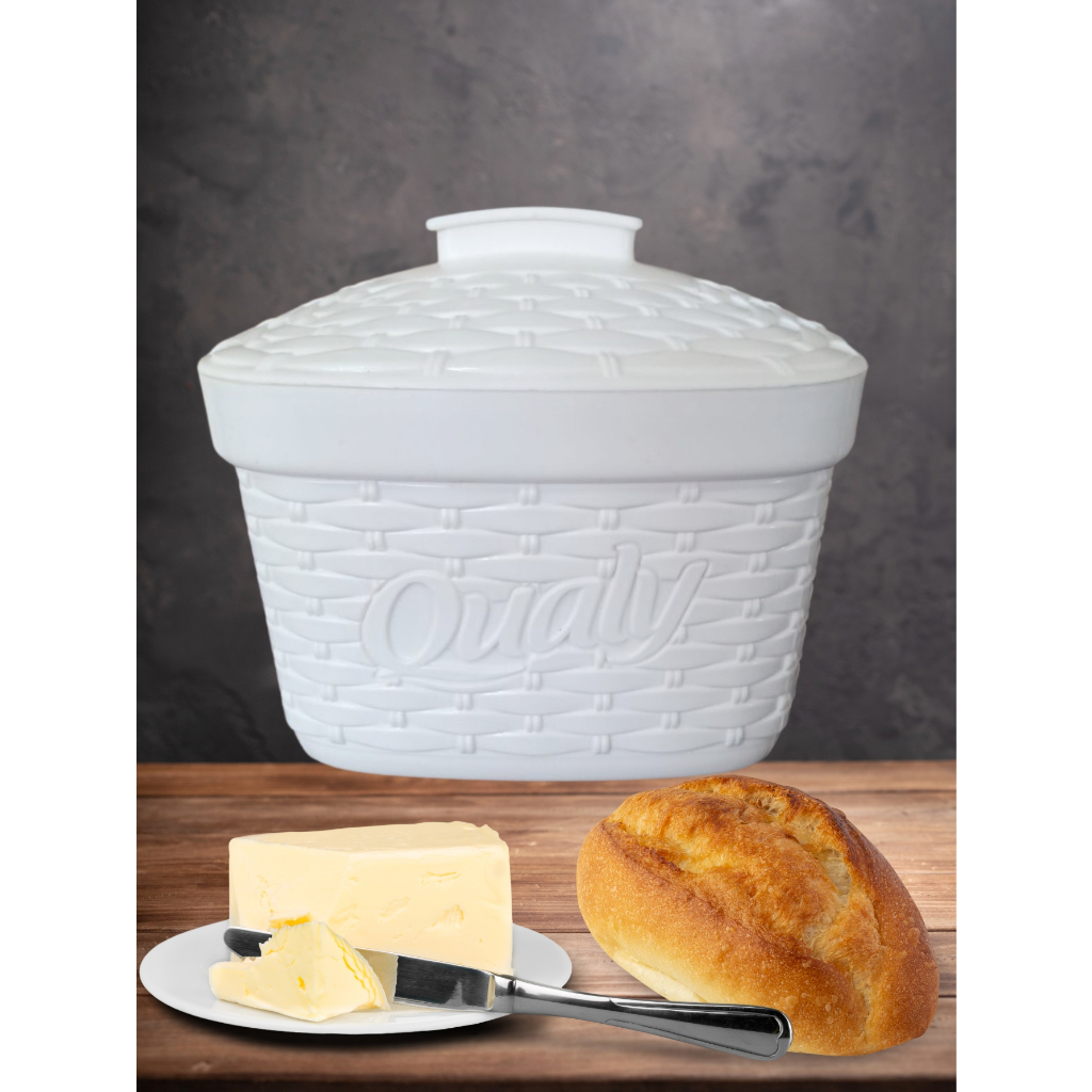 Pote Porta Margarina Qualy Mantegueira Tampa Branco Multiuso organizador De Alimentos Cozinha Domestico Casa