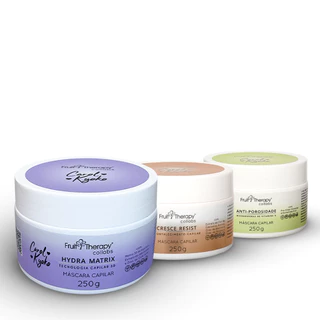 Kit Cronograma Capilar Carol Kyoko & Left - Máscaras: Hydra Matrix + Anti-Porosidade + Cresce Resist Tratamento Hidratação Fortalecimento
