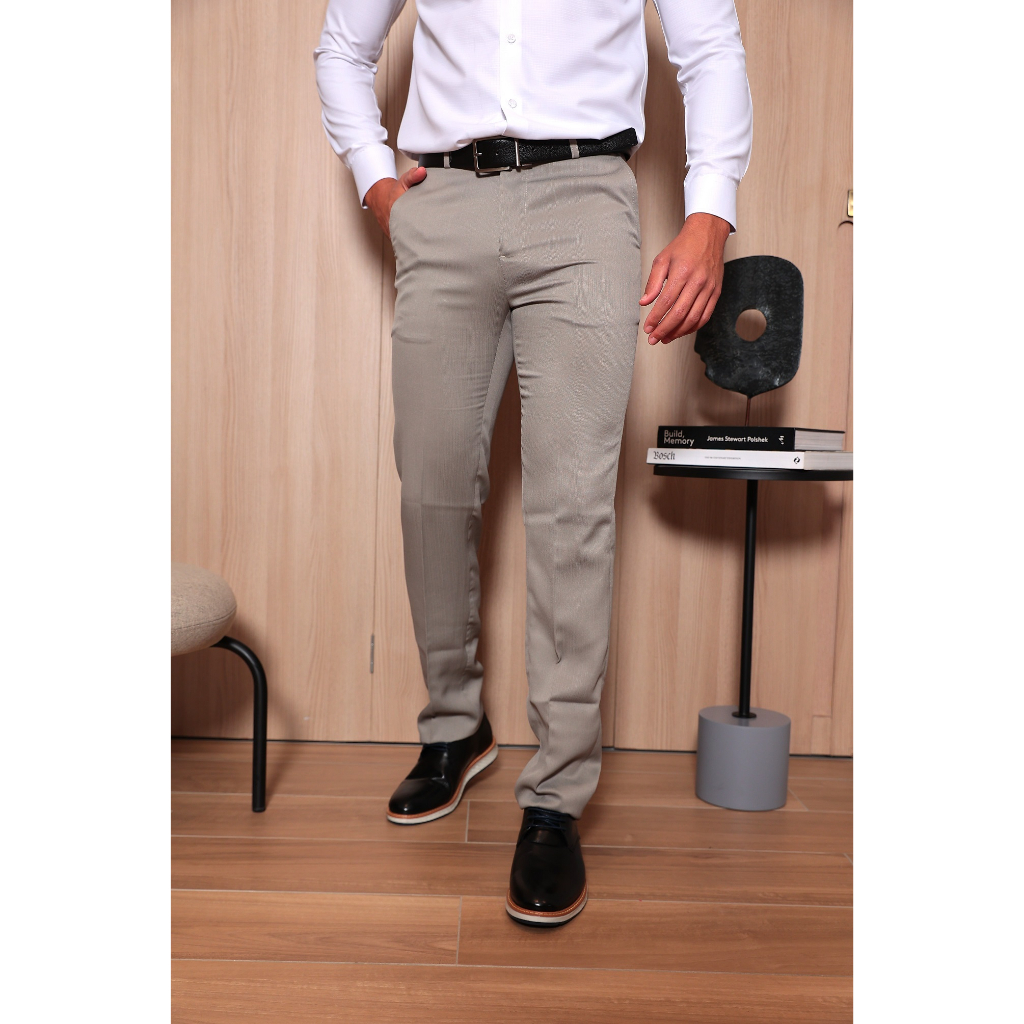 Calça Social Masculina Em Microfibra Tecido Premium Shopee Brasil