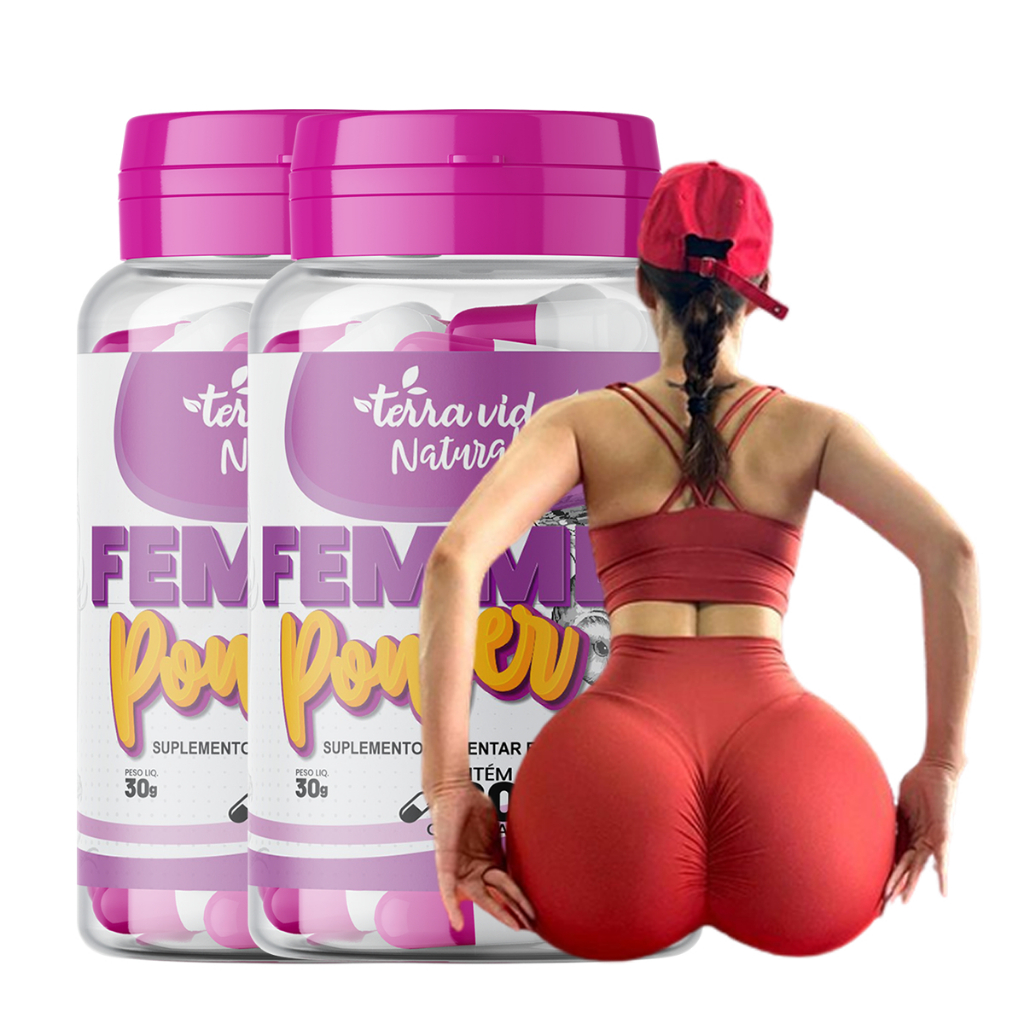 2 Femme Power Para Crescimento Bumbum, Coxas, Glúteos e Massa Muscular