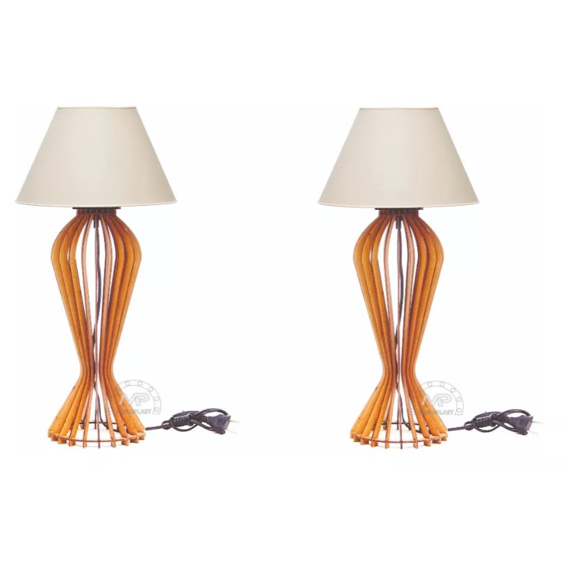 kit 02 Abajures Luminaria 53cm Mod. Diamante Luxo Quarto Sala | Shopee Brasil