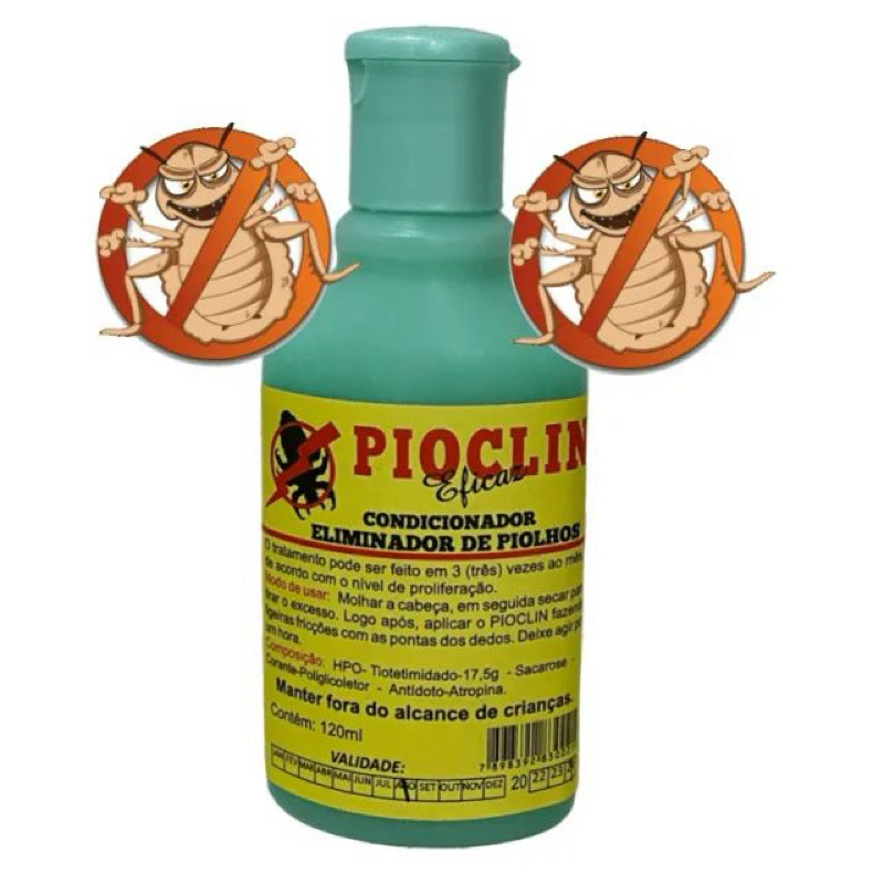 condicionador eliminador de piolhos pioclin 120ml | Shopee Brasil
