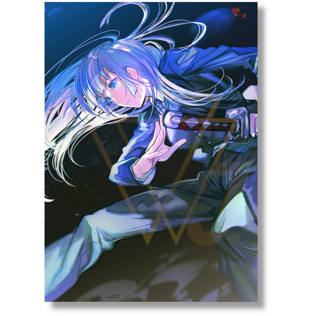 Placa Decorativa Quadro A4 Kasumi Miwa Anime Jujutsu Kaisen A