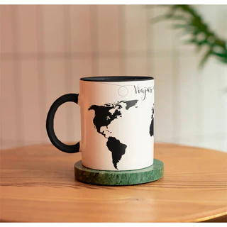 Caneca Porcelana Viajar é Viver Presente Amante de Viagem