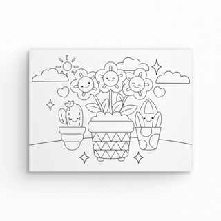 Tela Para Pintura Infantil Colorir Pintar Canvas Animais Marinhos com Tinta  e Pincel - Loja PlimShop, jogo de pintar animais online 