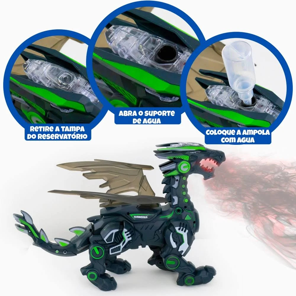 Dinossauro Robô Cyber Dino Spray Zoop Toys ZP01010 - Star Brink Brinquedos