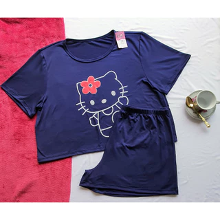 Pijama Verão Baby dool Cropped Suede