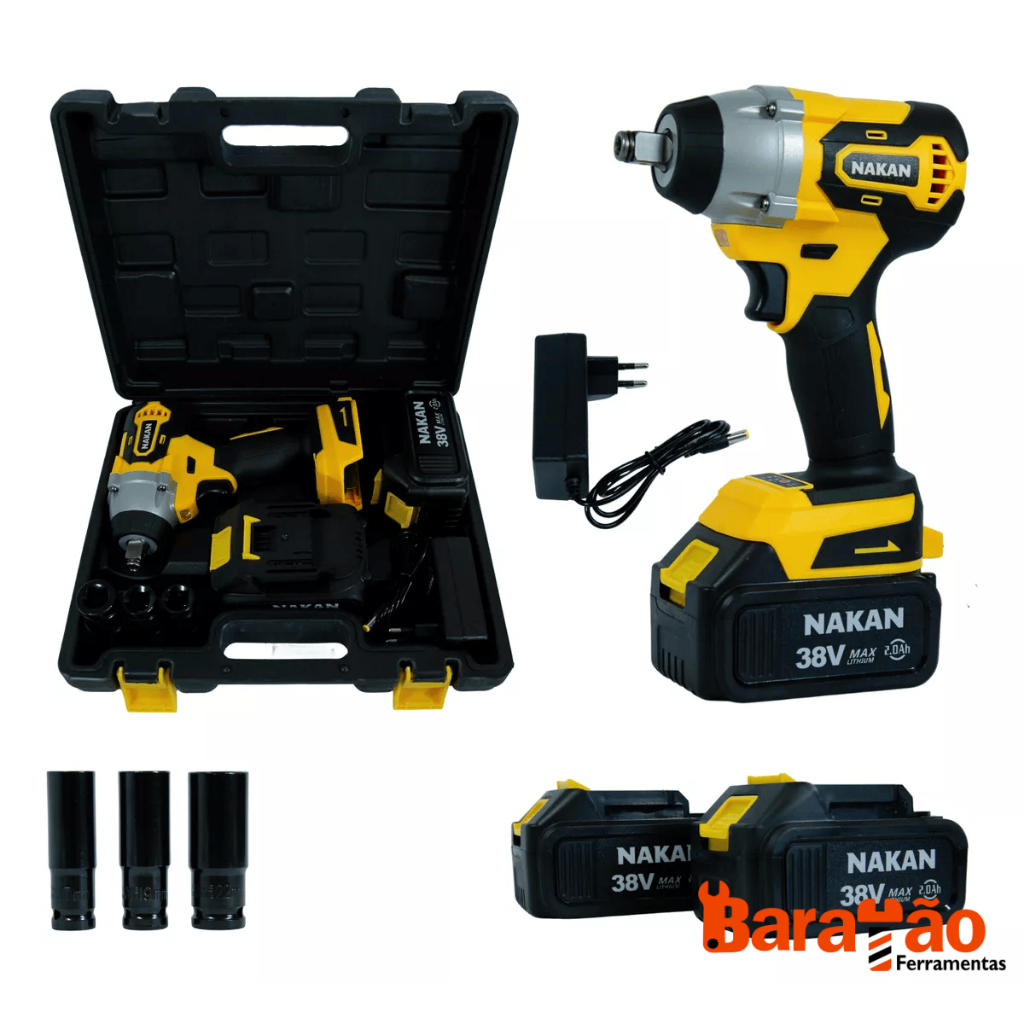 Chave De Impacto A Bateria 38v Brushless Nakan