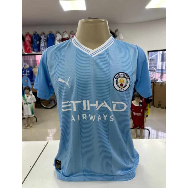 Camisa Manchester City 23/24 Versão Jogador Pré-Jogo - Azul - Imports do  vale