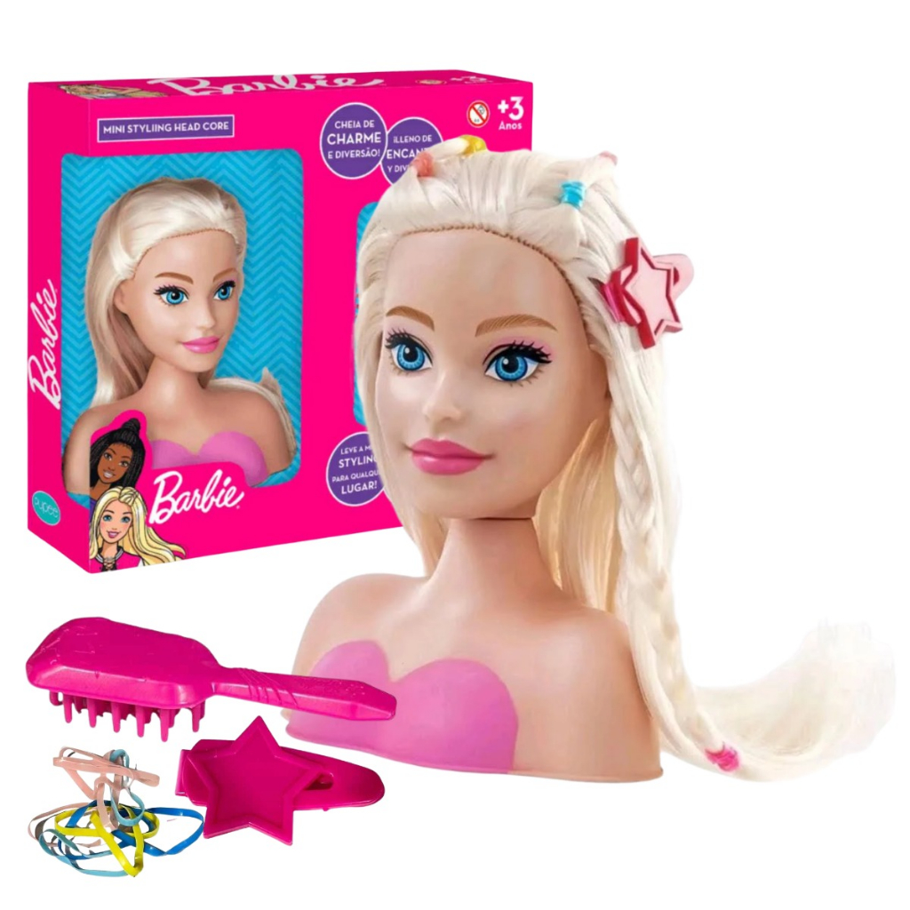Boneca Barbie Busto Styling Head Sparkle Pentear E  MaquiarMATTELBrinquedosUrban Baby Store1242Brinquedos