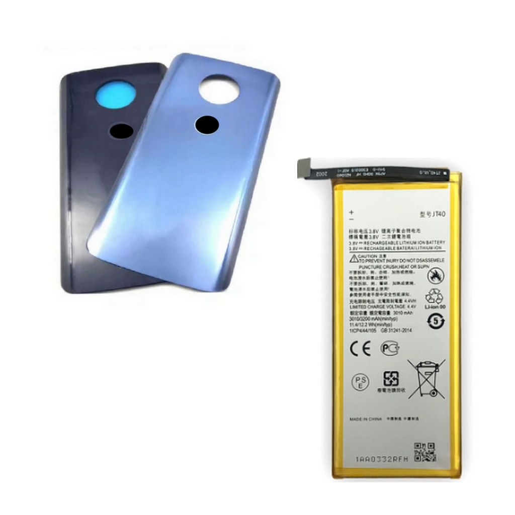 Tampa Moto G6 Plus Vidro Traseira Xt1926 + Bateria Jt40