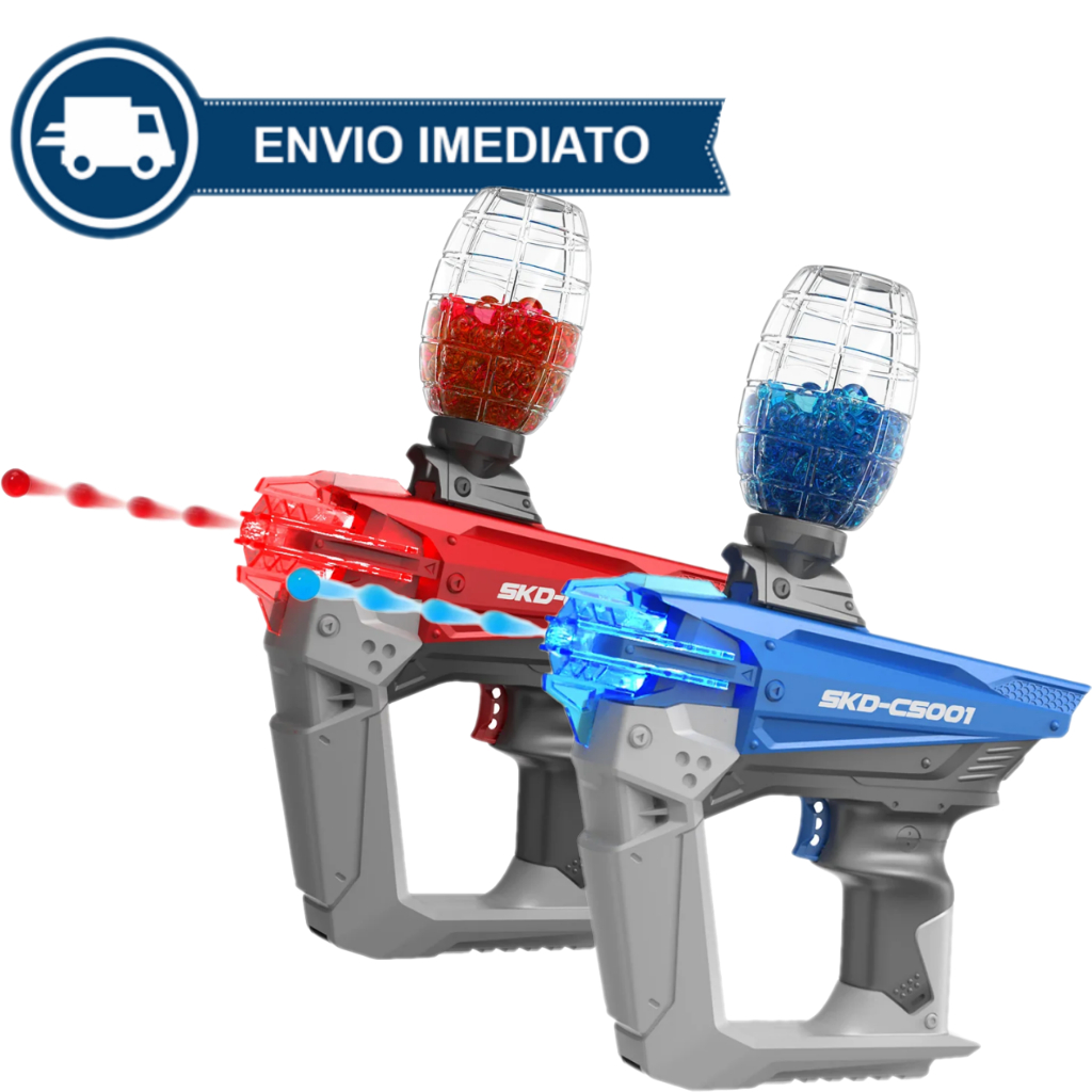 Arma de Gel Automática Azul + 10.000 bolinhas de gel - Beartac