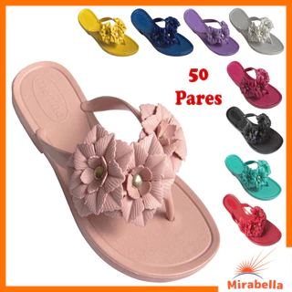 Kit 50 Pares Chinelo Feminino ADULTO Sandálias Revenda Atacado Mirabella